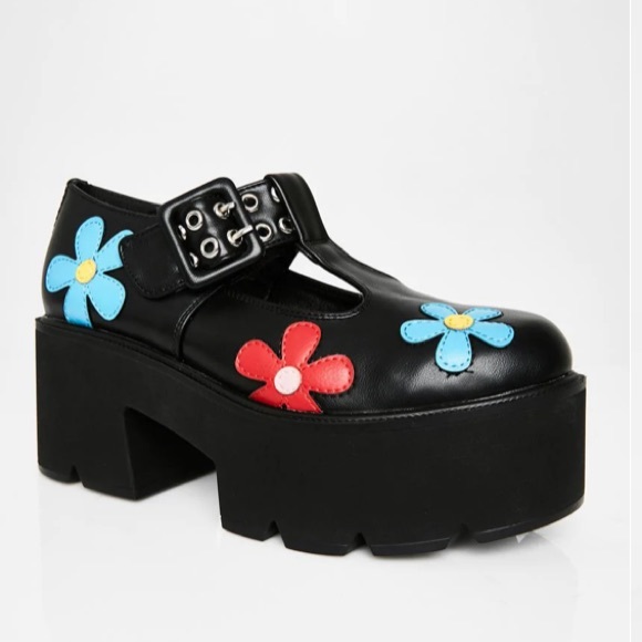 Dolls Kill Shoes - LAMODA flower power platforms